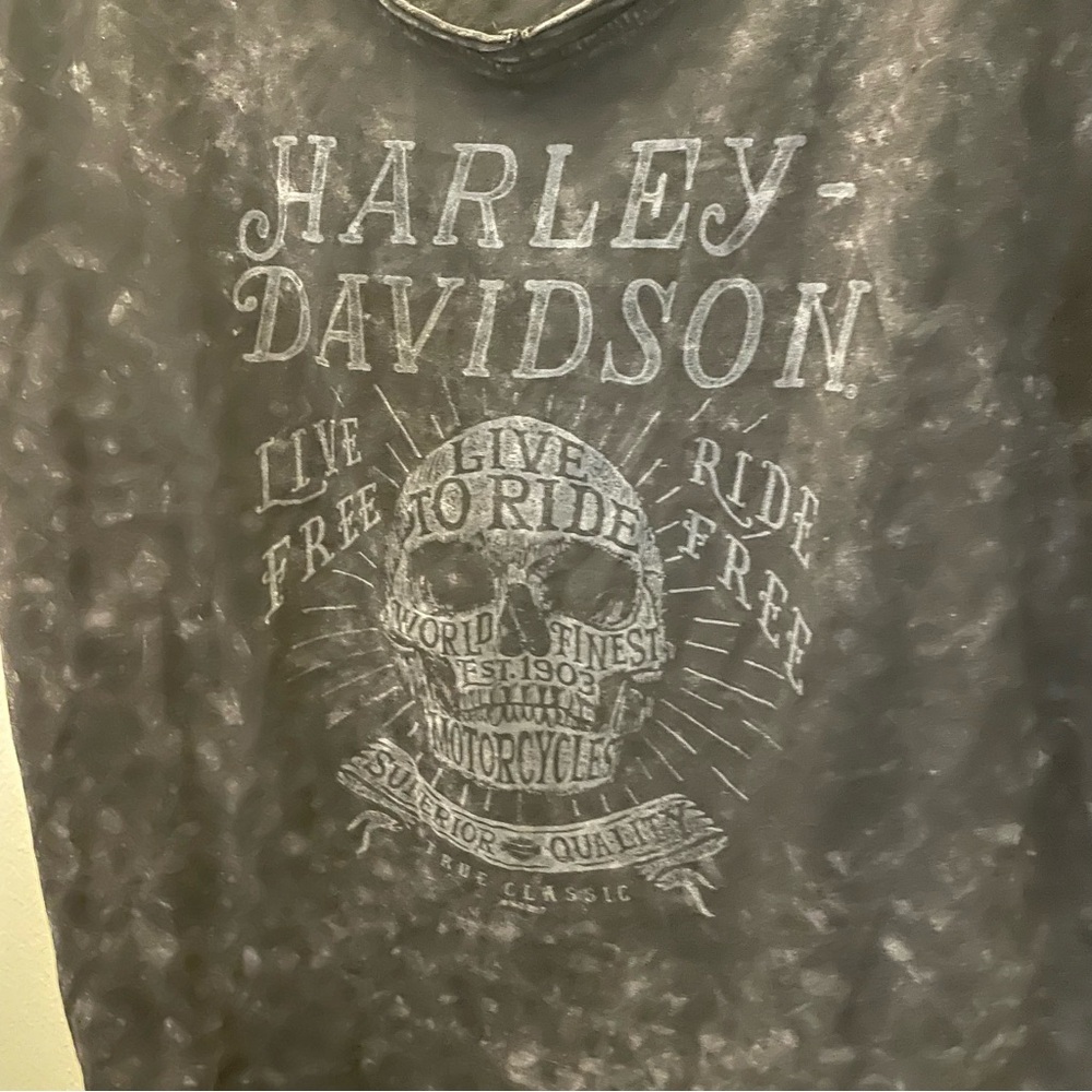 Harley-Davidson Skull Graphic Acid Wash T-Shirt Timpanogos Utah Size XXL